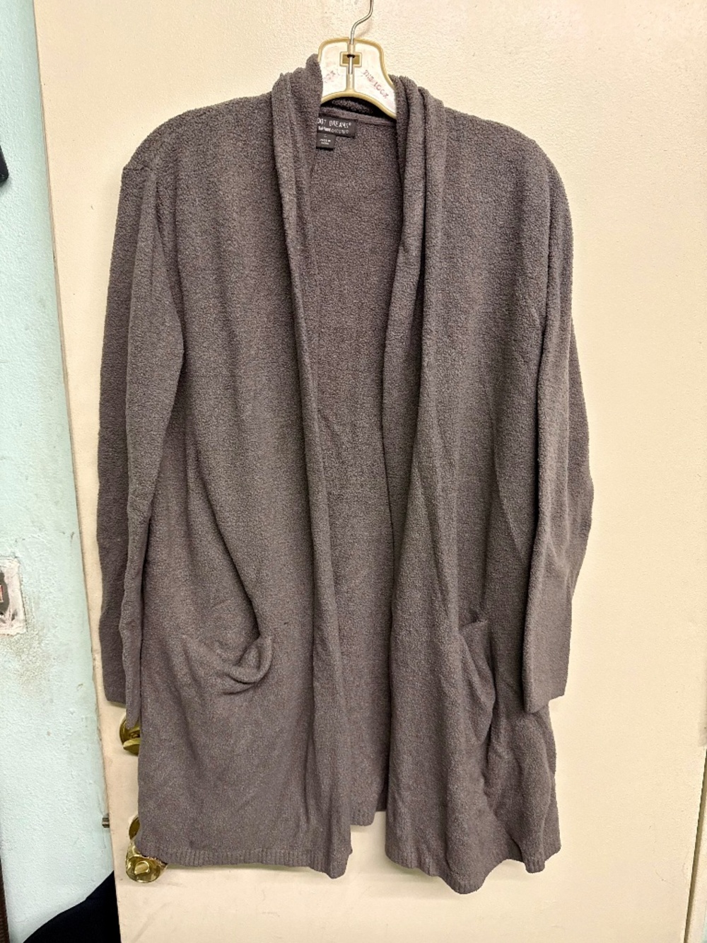Barefoot Dreams Cozy Grey Open Cardigan